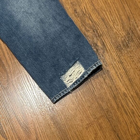 J Brand Jeans Ivy Womens 26 High Rise Bleach Wrecked Faded Cropped Button Fly - Picture 14 of 15